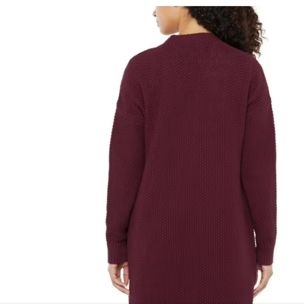 GAP Women's Deep Red Open-Front Cardigan - Picture 3 of 5